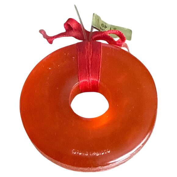 Vintage Life Savers Candy Christmas Ornaments Set of 3 Red Acrylic Holiday Decor - Picture 4 of 5